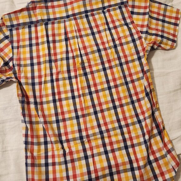 Shades of Grey by Micah Cohen, Spring Plaid Picnic S/S  Shirt - Size Medium - Picture 8 of 8